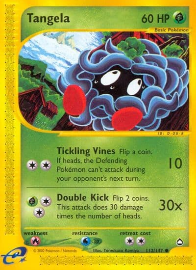 Tangela Aquapolis Pokemon card