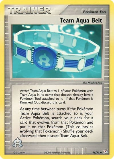 Team Aqua Belt Team Magma vs Team Aqua Pokemon card