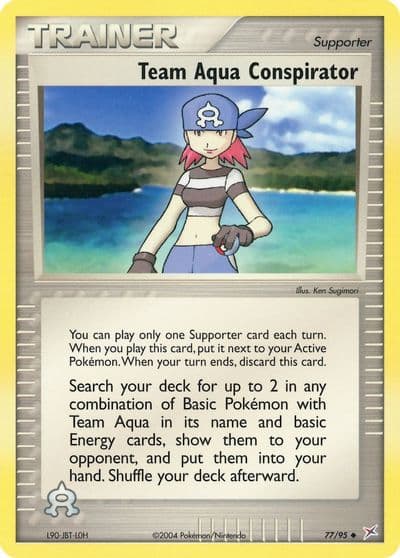 Team Aqua Conspirator Team Magma vs Team Aqua Pokemon card