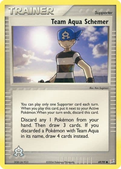 Team Aqua Schemer Team Magma vs Team Aqua Pokemon card