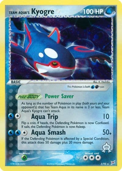 Team Aqua's Kyogre Team Magma vs Team Aqua Pokemon card