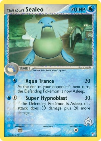 Team Aqua's Sealeo Team Magma vs Team Aqua Pokemon card