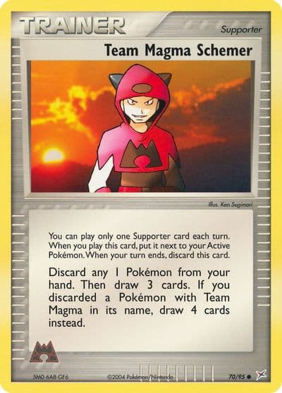Team Magma Schemer Team Magma vs Team Aqua Pokemon card