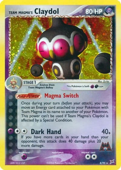 Team Magma's Claydol Team Magma vs Team Aqua Pokemon card