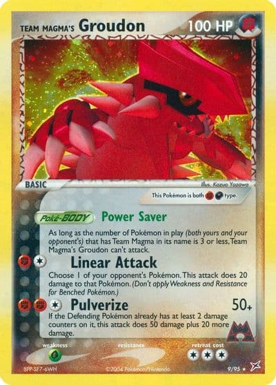 Team Magmas Groudon Team Magma vs Team Aqua Pokemon card