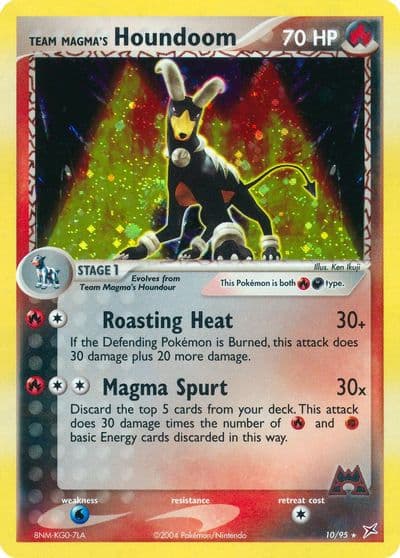 Team Magma's Houndoom Team Magma vs Team Aqua Pokemon card