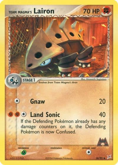 Team Magma's Lairon Team Magma vs Team Aqua Pokemon card