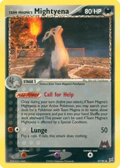 Team Magma's Mightyena Team Magma vs Team Aqua Pokemon card