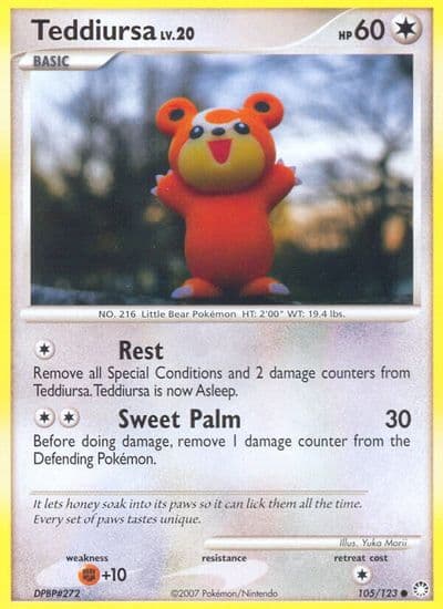 Teddiursa Mysterious Treasures Pokemon card