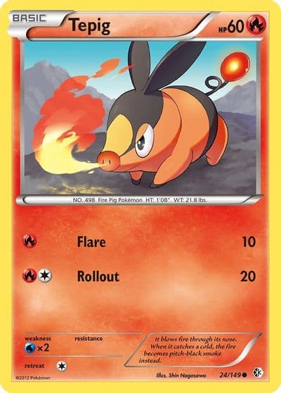 Tepig Boundaries Crossed Pokemon card