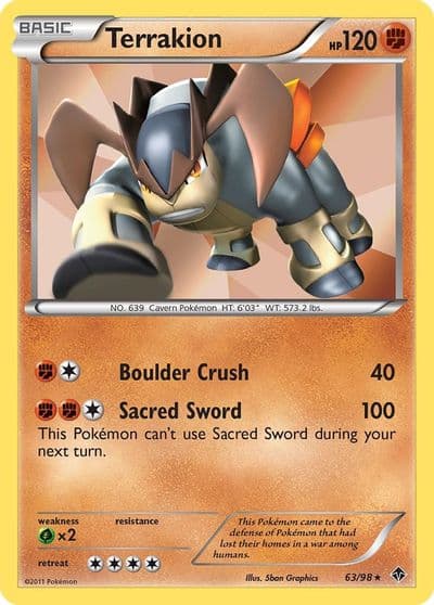 Terrakion Emerging Powers Pokemon card