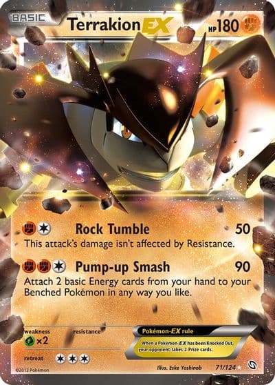 Terrakion EX Dragons Exalted Pokemon card