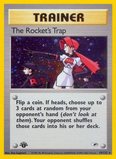 The Rocket's Trap Gym Heroes Pokemon card