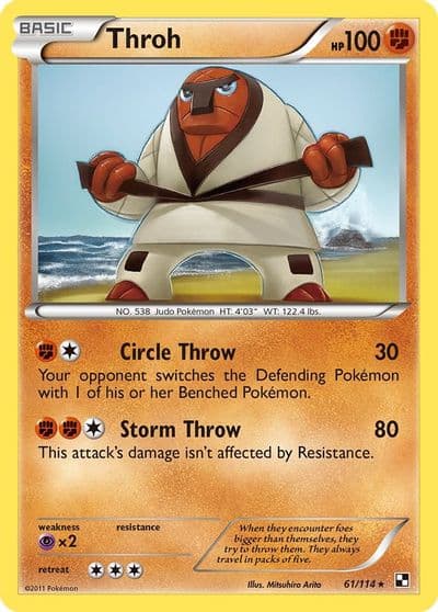 Throh Black and White Pokemon card