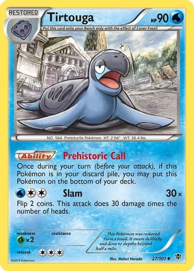 Tirtouga Plasma Blast Pokemon card