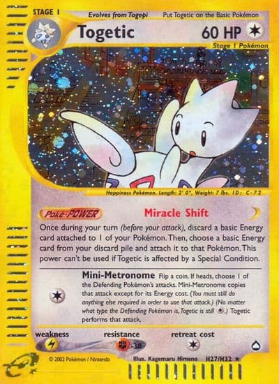 Togetic (H27) Aquapolis Pokemon card