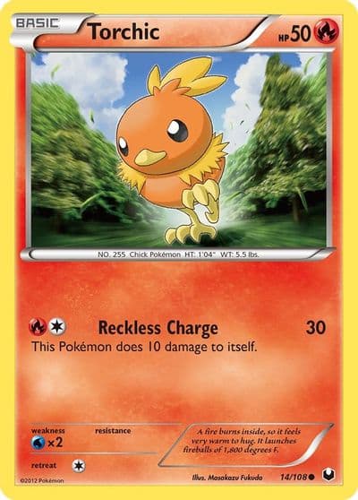 Torchic (14) Dark Explorers Pokemon card