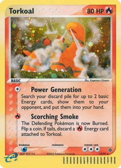 Torkoal Dragon Pokemon card