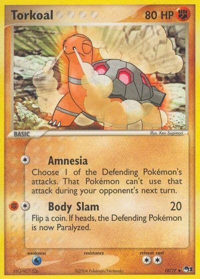 Torkoal POP Series 1 Pokemon card