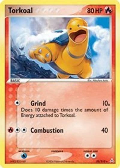 Torkoal Holon Phantoms Pokemon card