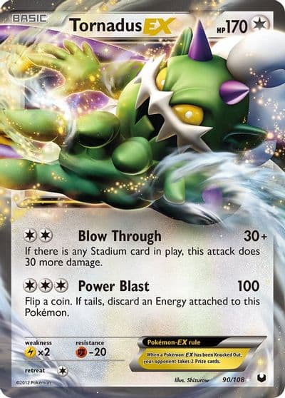 Tornadus EX Dark Explorers Pokemon card