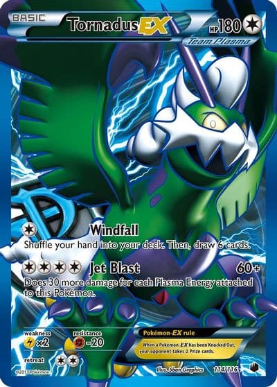 Tornadus EX (Team Plasma) (114 Full Art) Plasma Freeze Pokemon card
