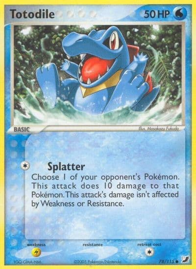 Totodile Unseen Forces Pokemon card
