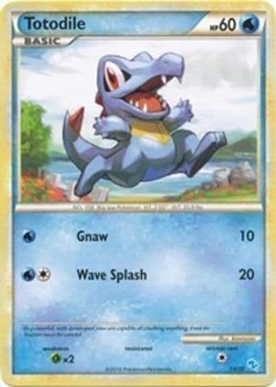 Totodile (#1) HGSS Trainer Kit: Gyarados & Raichu Pokemon card