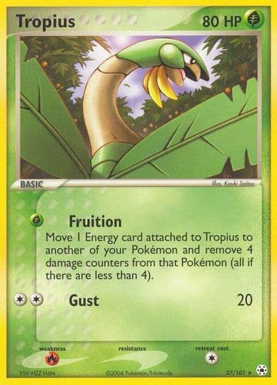 Tropius Hidden Legends Pokemon card