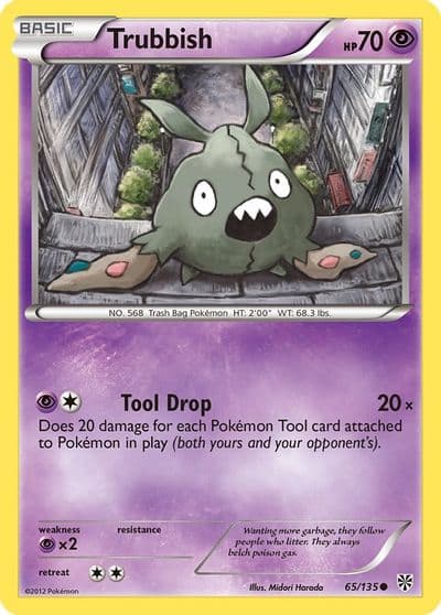 Trubbish (65) Plasma Storm Pokemon card