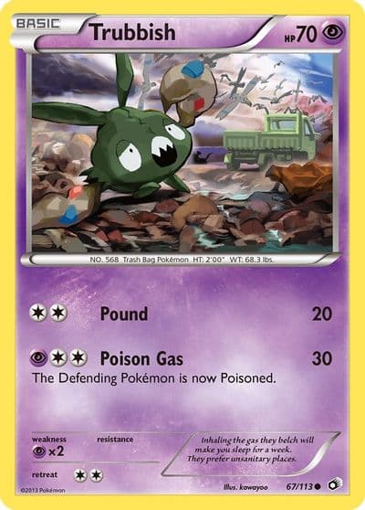 Trubbish Legendary Treasures Pokemon card