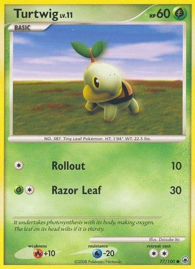 Turtwig (77) Majestic Dawn Pokemon card