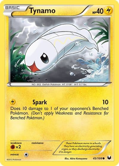 Tynamo (45) Dark Explorers Pokemon card