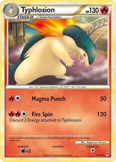 Typhlosion Call of Legends Pokemon card