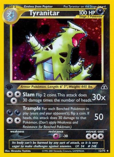 Tyranitar (12) Neo Discovery Pokemon card