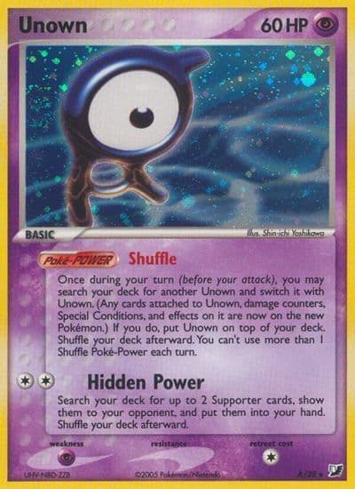 Unown (A) Unseen Forces Pokemon card