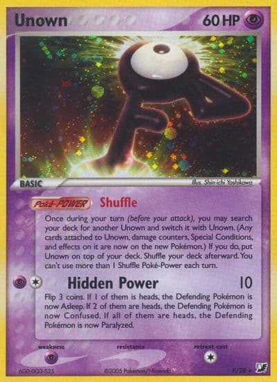 Unown (F) Unseen Forces Pokemon card