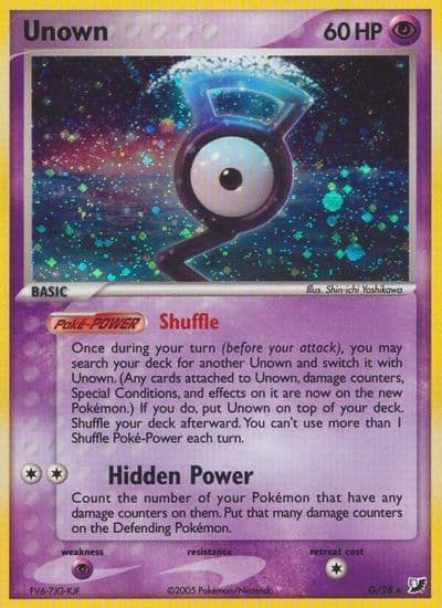 Unown (G) Unseen Forces Pokemon card
