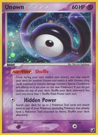Unown (H) Unseen Forces Pokemon card