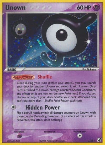 Unown (J) Unseen Forces Pokemon card