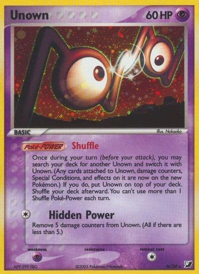 Unown (N) Unseen Forces Pokemon card