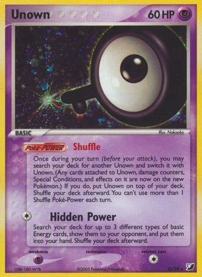 Unown (Q) Unseen Forces Pokemon card