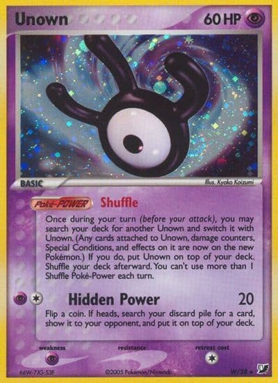 Unown (W) Unseen Forces Pokemon card