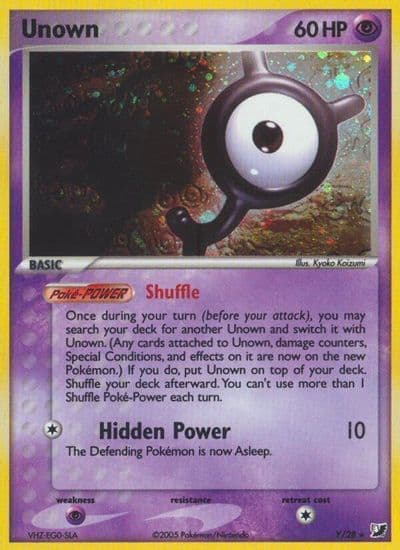 Unown (Y) Unseen Forces Pokemon card