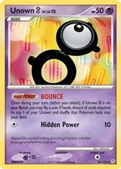 Unown [B] Diamond and Pearl Pokemon card