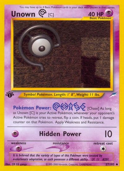 Unown [C] Neo Destiny Pokemon card