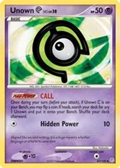 Unown [C] Diamond and Pearl Pokemon card