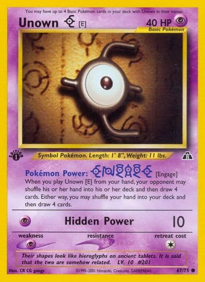 Unown [E] Neo Discovery Pokemon card
