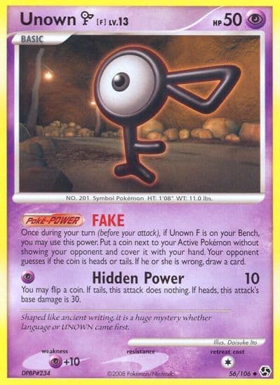 Unown [F] Great Encounters Pokemon card