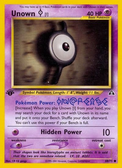 Unown [I] Neo Discovery Pokemon card